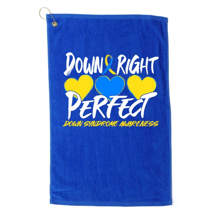 Down Right Perfect Down Syndrome Awareness Platinum Collection Golf Towel