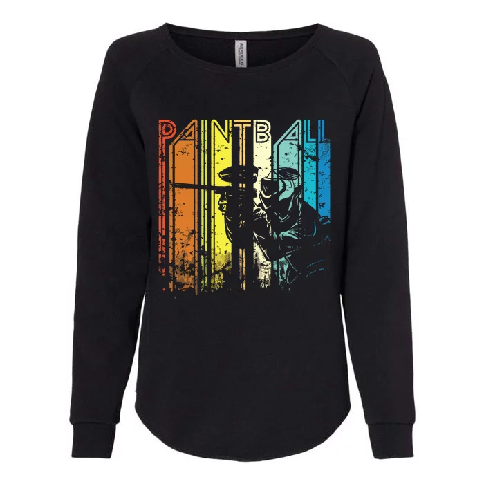 Distressed Retro Paintball For Gift Womens California Wash Sweatshirt