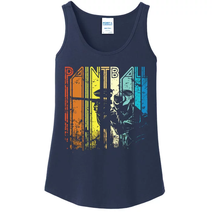 Distressed Retro Paintball For Gift Ladies Essential Tank