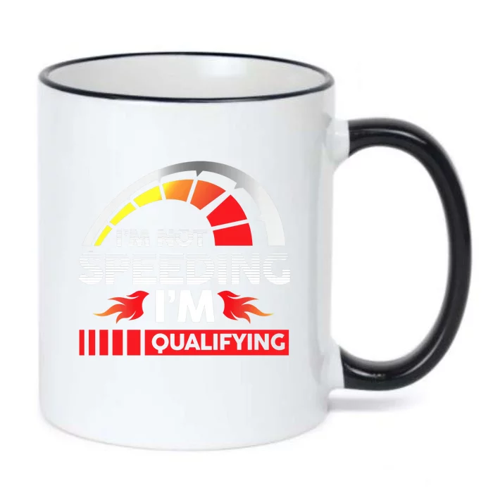 Drag Racing Racer Race Car I'm Not Speeding I'm Qualifying Premium Black Color Changing Mug