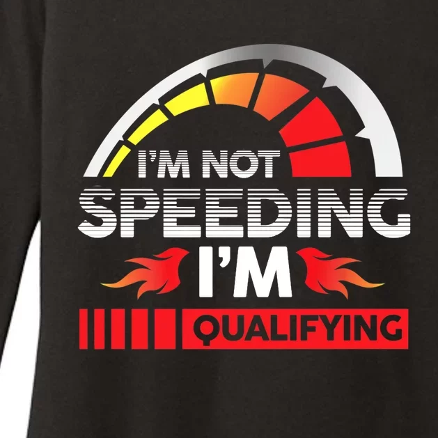 Drag Racing Racer Race Car I'm Not Speeding I'm Qualifying Premium Womens CVC Long Sleeve Shirt