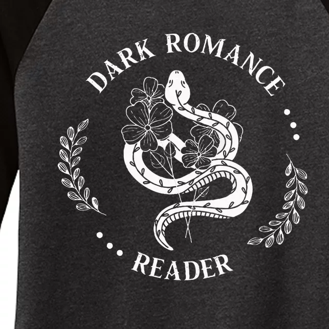 Dark Romance Reader Bookish Smut Reader Smutty Book Lover Women's Tri-Blend 3/4-Sleeve Raglan Shirt