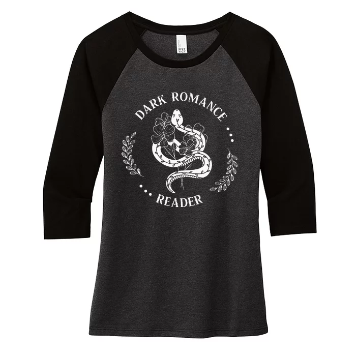 Dark Romance Reader Bookish Smut Reader Smutty Book Lover Women's Tri-Blend 3/4-Sleeve Raglan Shirt