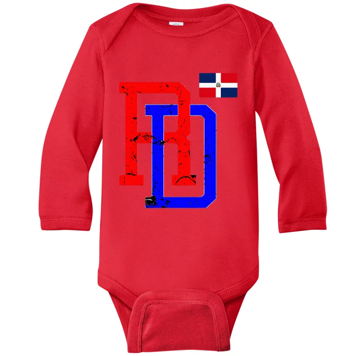 Dominican Republic RD Flag PrideDominican Cute Gifts Baby Long Sleeve Bodysuit