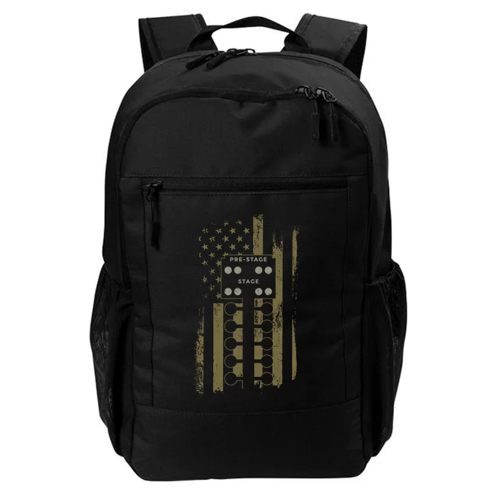 Drag Racing Race Car American Flag Vintage Camo Camouflage Funny Gift Daily Commute Backpack