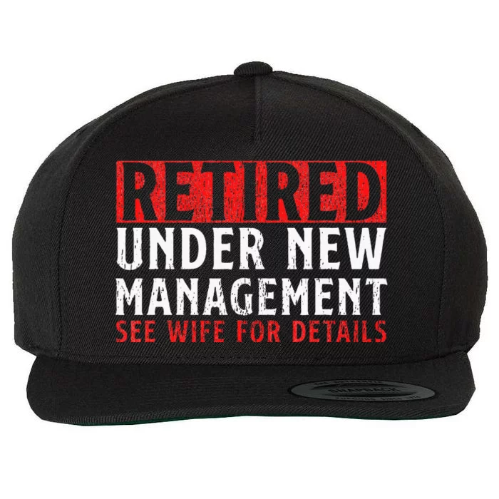 Dad Retiree Retired People Wool Snapback Cap