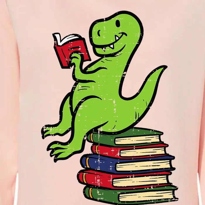 Dino Reading Read Reading Librarian Book Womens California Wash Sweatshirt