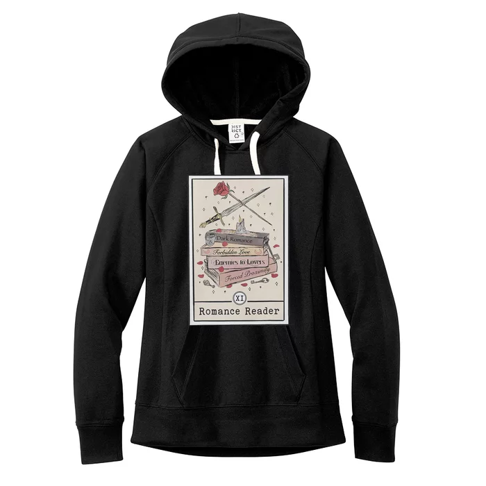 Dark Romance Reader Tarot Card Bookish Smut Reader Smutty Women's Fleece Hoodie