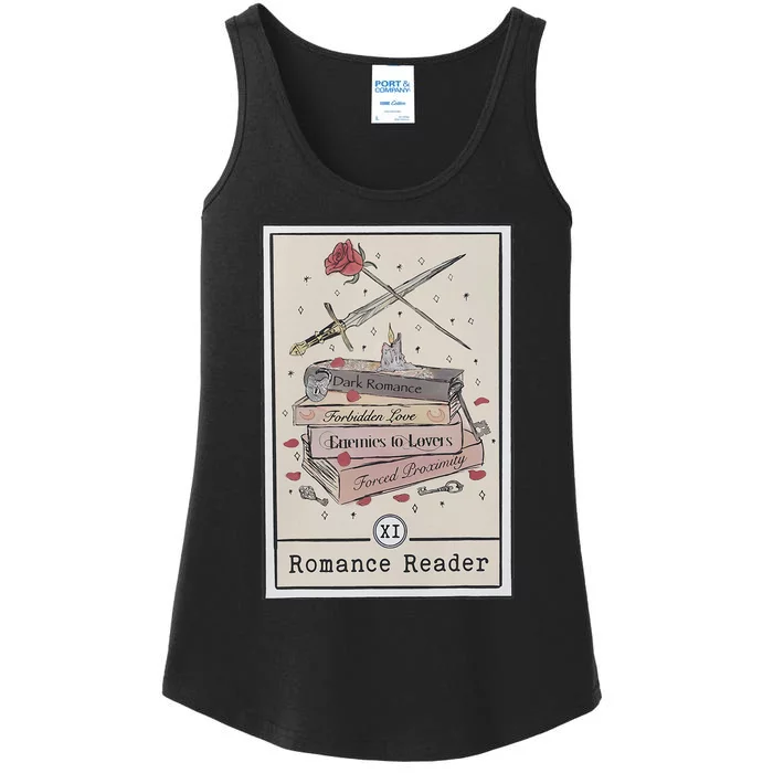 Dark Romance Reader Tarot Card Bookish Smut Reader Smutty Ladies Essential Tank