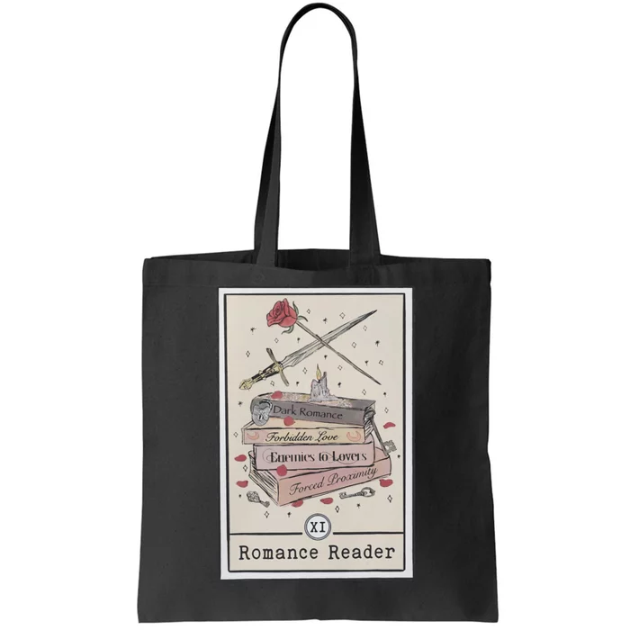 Dark Romance Reader Tarot Card Bookish Smut Reader Smutty Tote Bag