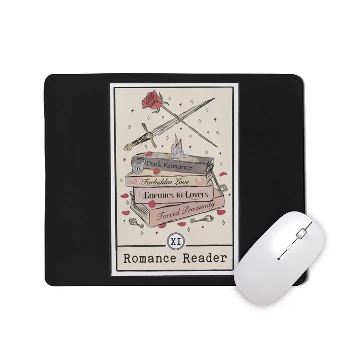 Dark Romance Reader Tarot Card Bookish Smut Reader Smutty Mousepad