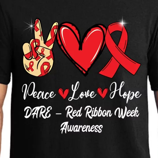 Dare – Red Ribbon Week Peace Love Hope Red Ribbon Gift Pajama Set