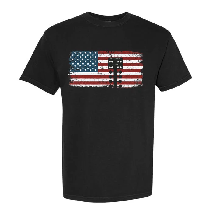 Drag Racing Race Car American Flag Vintage Garment-Dyed Heavyweight T-Shirt