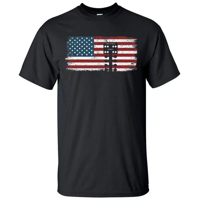 Drag Racing Race Car American Flag Vintage Tall T-Shirt