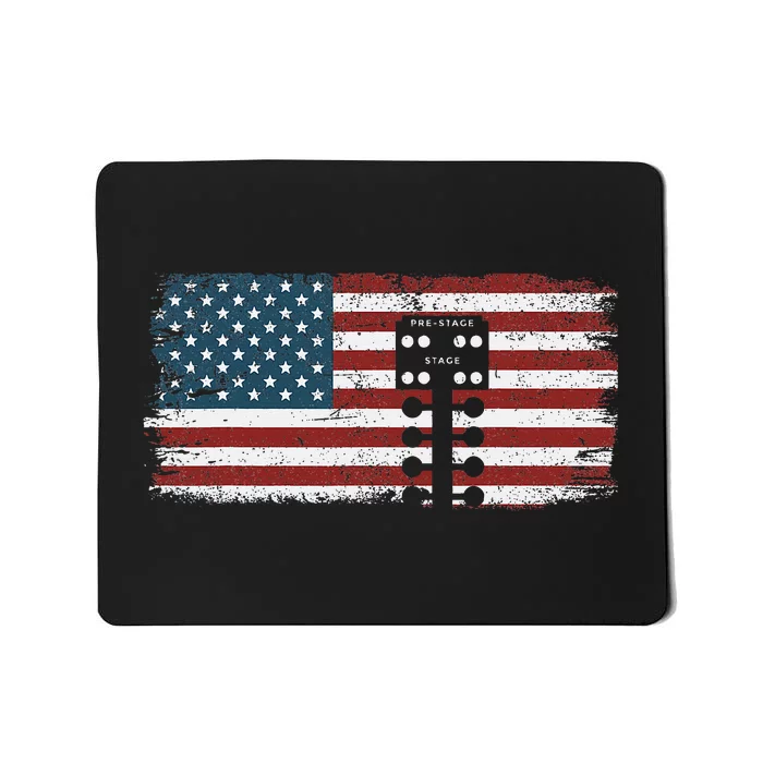 Drag Racing Race Car American Flag Vintage Mousepad