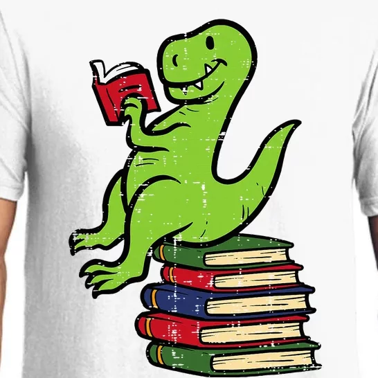 Dino Reading Read Reading Librarian Book Pajama Set