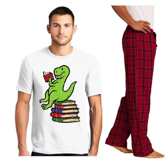 Dino Reading Read Reading Librarian Book Pajama Set