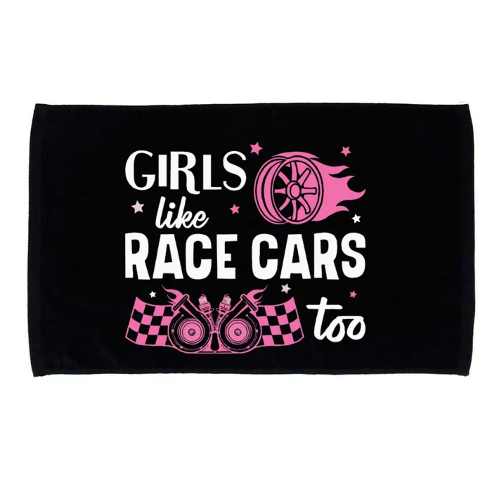 Drag Racing Race Car Girl Like Race Cars Too Microfiber Hand Towel