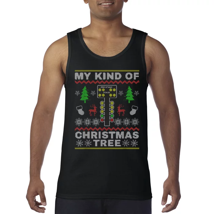 Drag Racers Racing Christmas Tree Sweater Tank Top