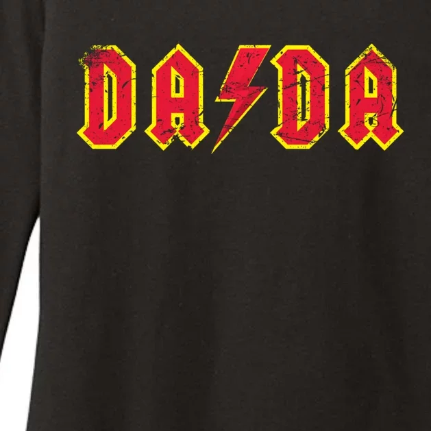 Dada Rocks: Rock And Roll FatherS Day New Dads Distressed Womens CVC Long Sleeve Shirt