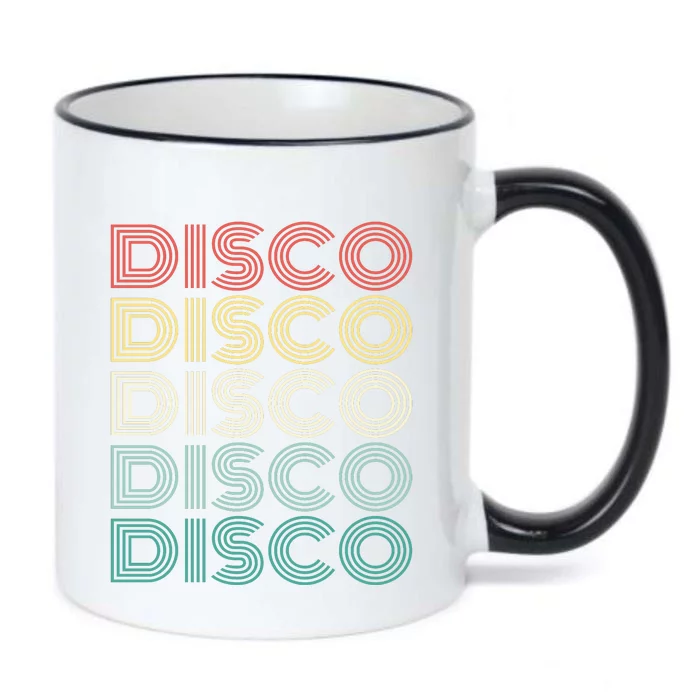 Disco Retro Repeating Black Color Changing Mug