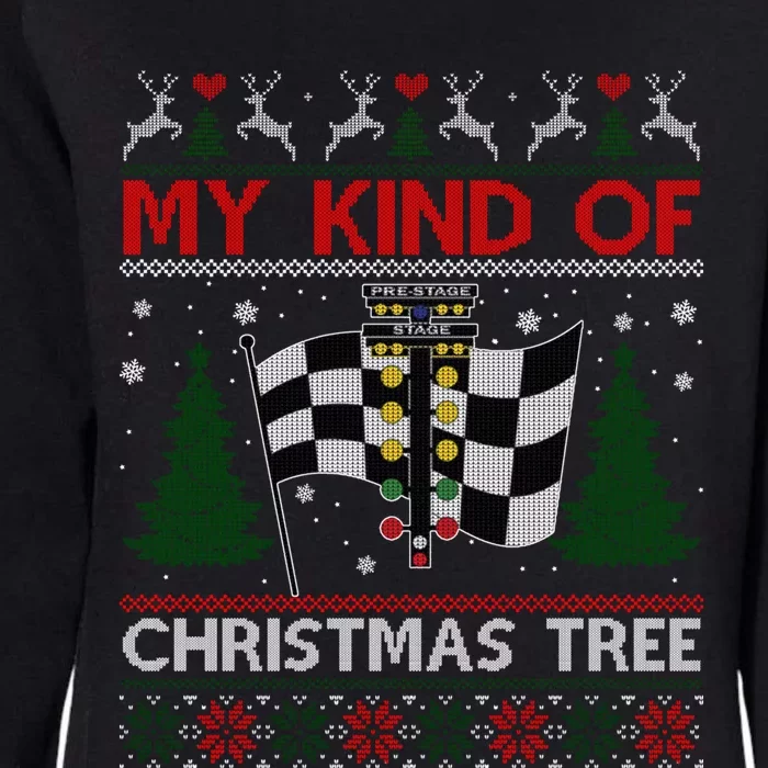 Drag Racers Racing Christmas Tree Ugly Xmas Sweater Gift Womens California Wash Sweatshirt