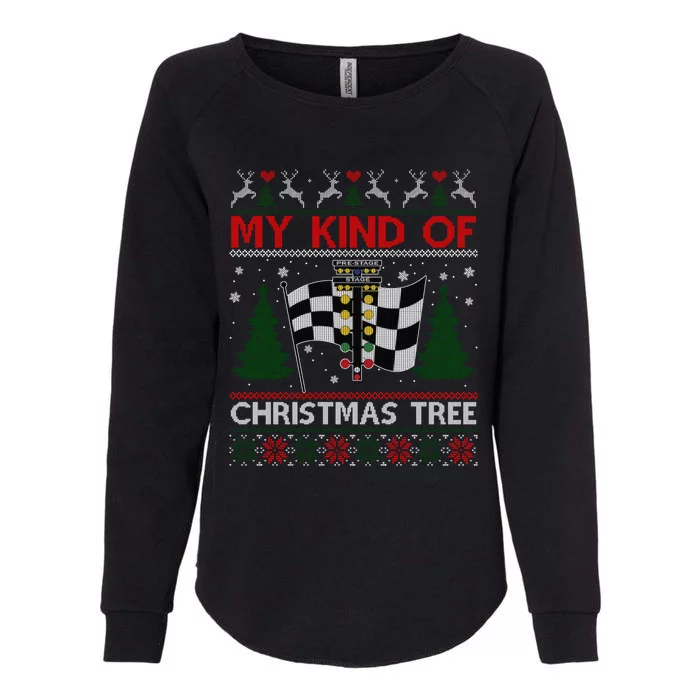 Drag Racers Racing Christmas Tree Ugly Xmas Sweater Gift Womens California Wash Sweatshirt