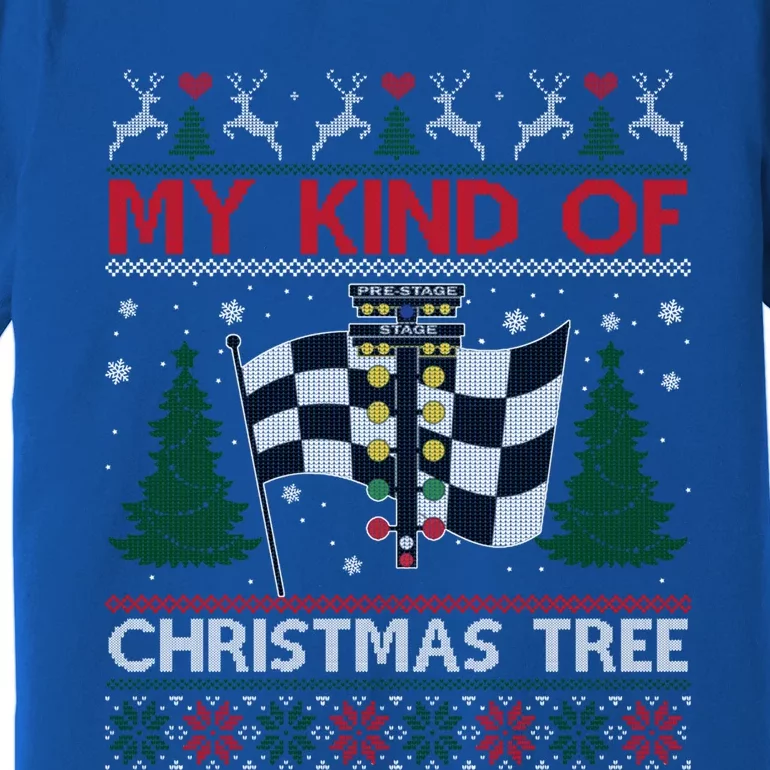 Drag Racers Racing Christmas Tree Ugly Xmas Sweater Gift Premium T-Shirt