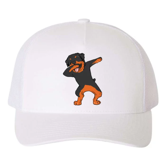 Dabbing Rottweiler Rott Dog Boy Girl Dab Dance Yupoong Adult 5-Panel Trucker Hat