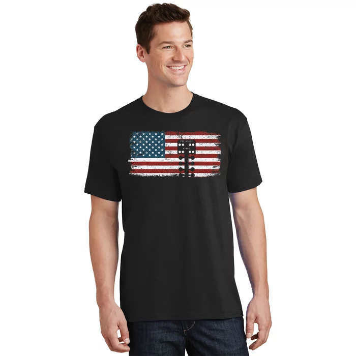 Drag Racing Race Car American Flag Vintage T-Shirt