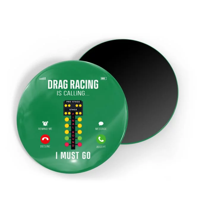 Drag Racing Race Car Phone Display Drag Racing Is Calling Magnet