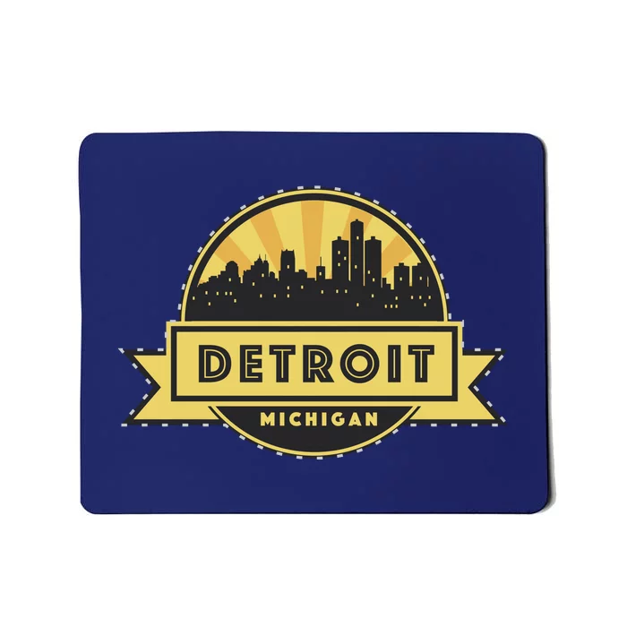 Detroit Record Skyline Logo Mousepad