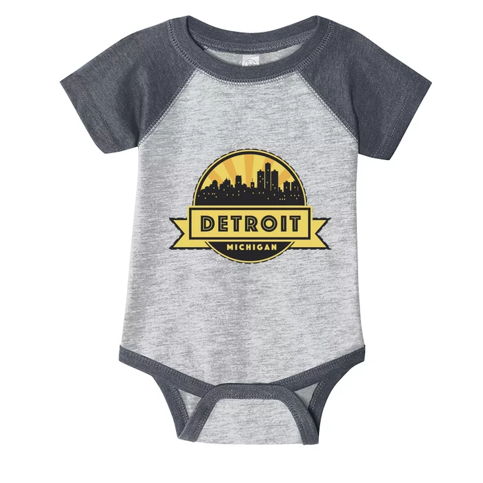 Detroit Record Skyline Logo Infant Baby Jersey Bodysuit