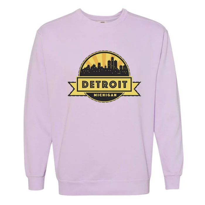 Detroit Record Skyline Logo Garment-Dyed Sweatshirt