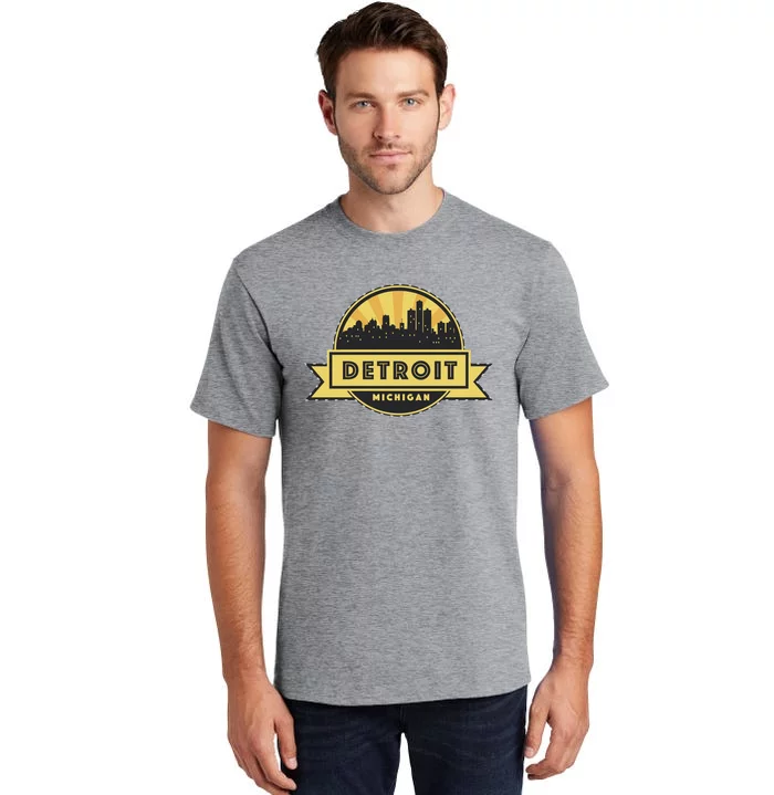 Detroit Record Skyline Logo Tall T-Shirt