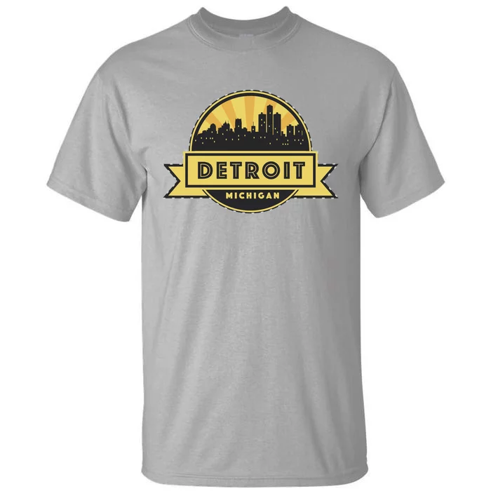 Detroit Record Skyline Logo Tall T-Shirt