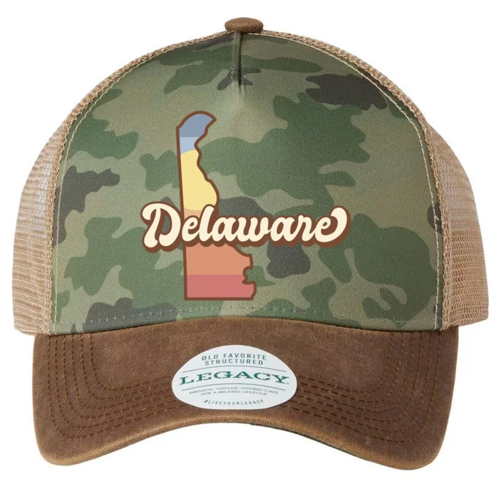 Delaware Retro Sunset Legacy Tie Dye Trucker Hat