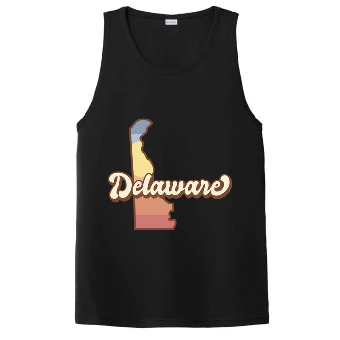 Delaware Retro Sunset Performance Tank