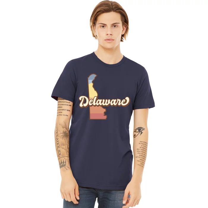 Delaware Retro Sunset Premium T-Shirt