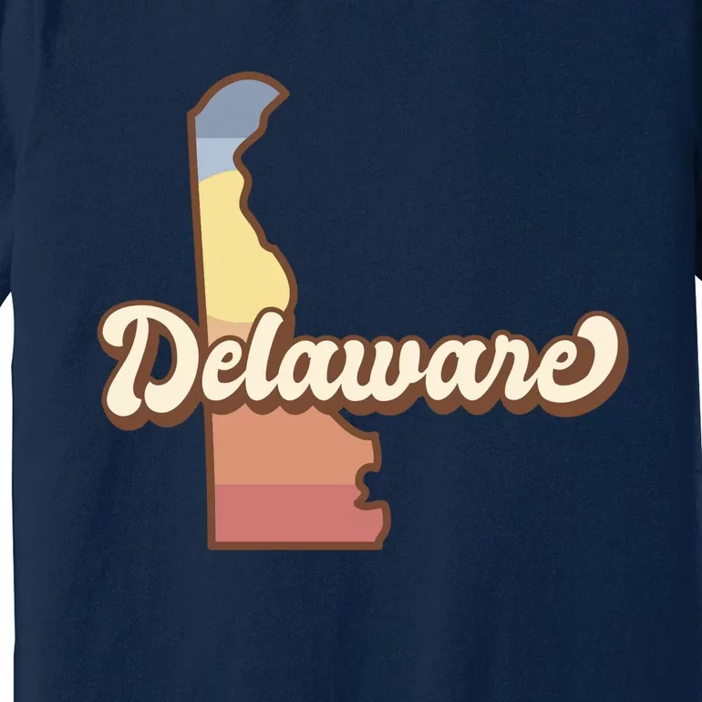 Delaware Retro Sunset Premium T-Shirt