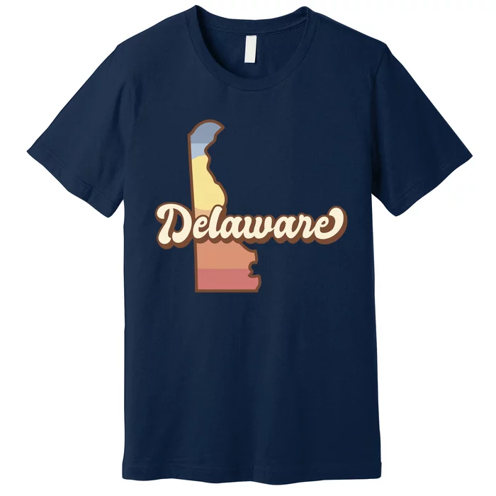 Delaware Retro Sunset Premium T-Shirt