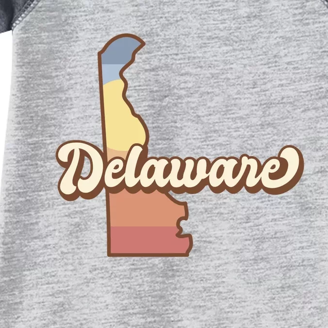 Delaware Retro Sunset Infant Baby Jersey Bodysuit