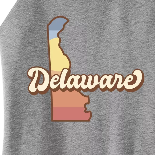 Delaware Retro Sunset Women’s Perfect Tri Rocker Tank