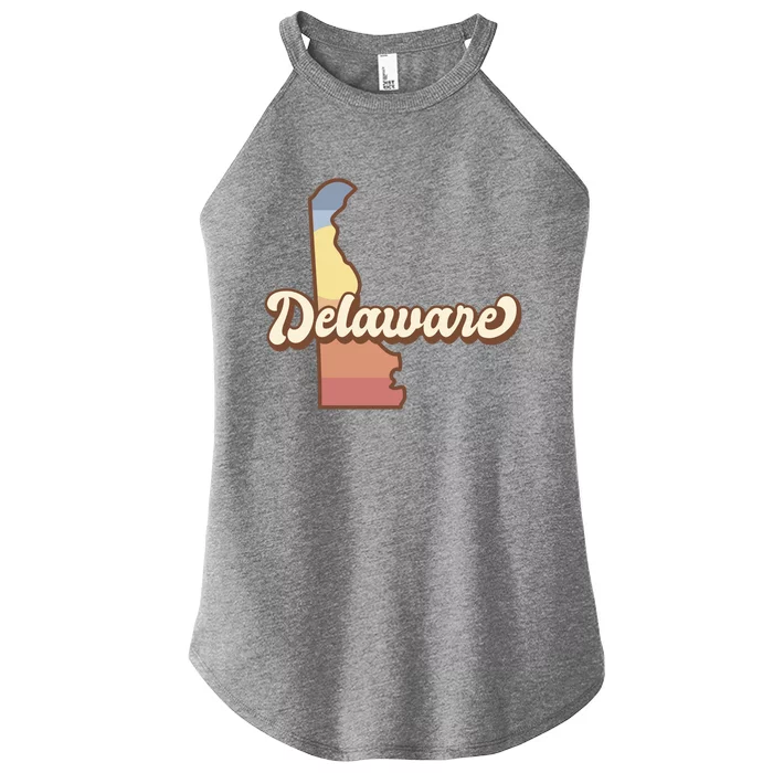 Delaware Retro Sunset Women’s Perfect Tri Rocker Tank