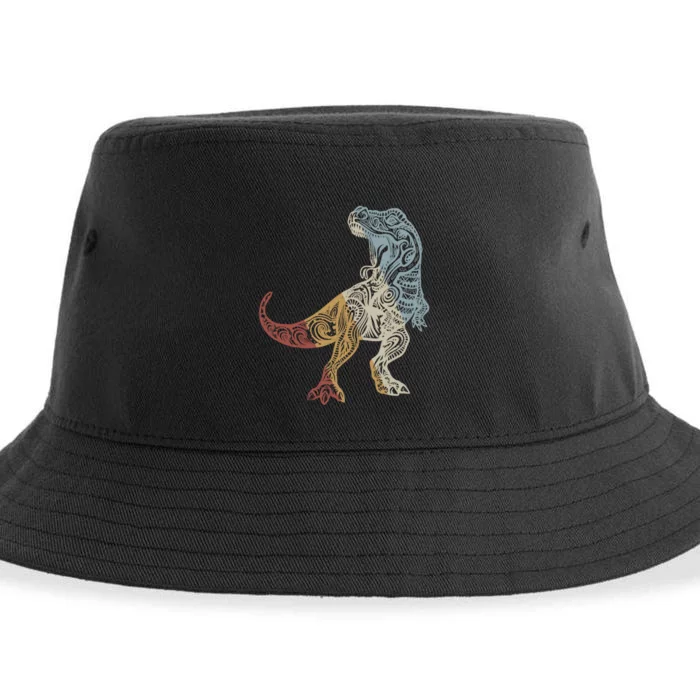 Dinosaur Retro Style Vintage Sustainable Bucket Hat