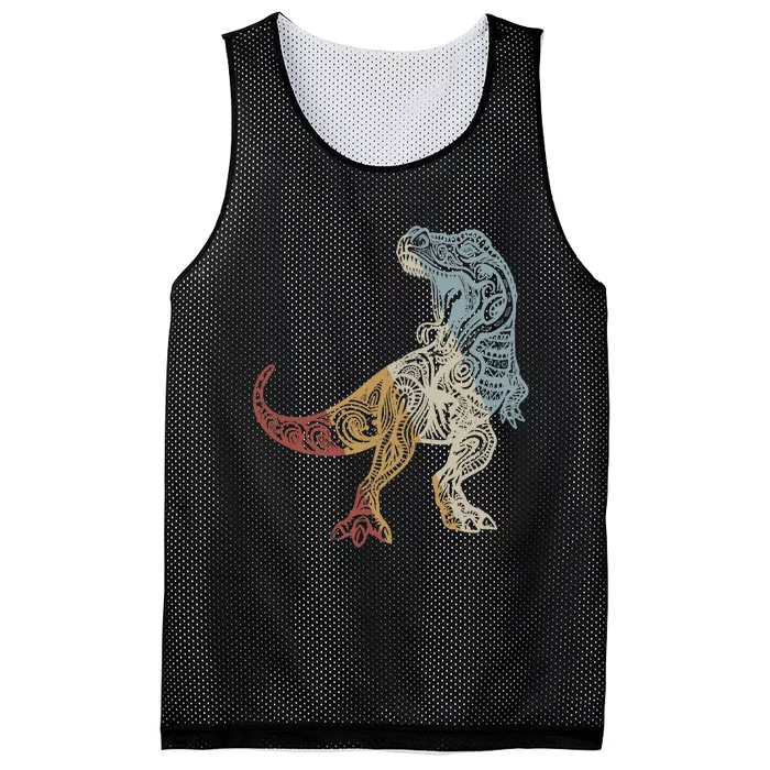 Dinosaur Retro Style Vintage Mesh Reversible Basketball Jersey Tank