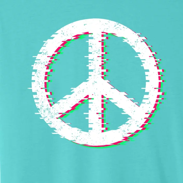 Distressed Retro Symbol Peace Meaningful Gift ChromaSoft Performance T-Shirt