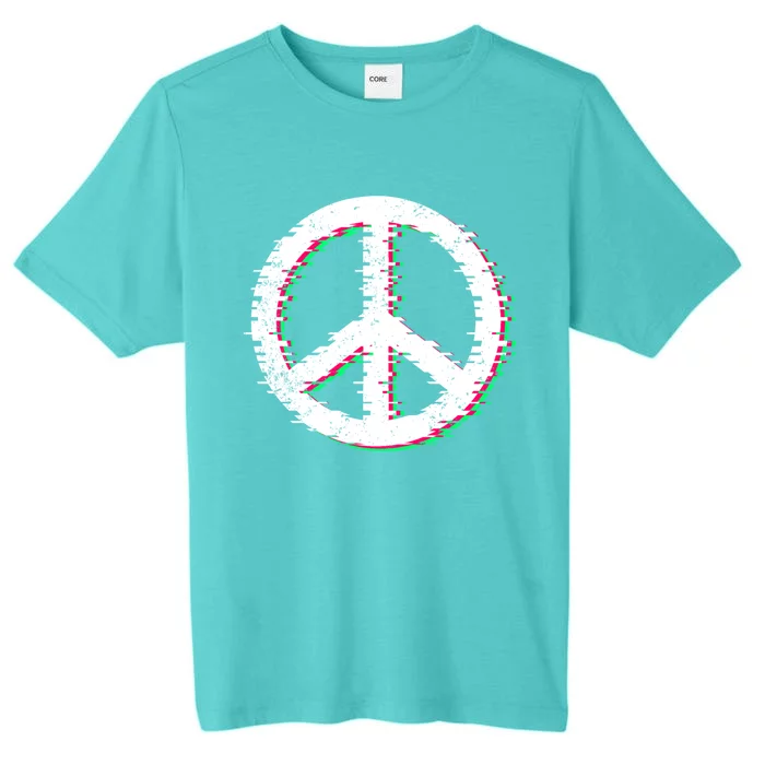 Distressed Retro Symbol Peace Meaningful Gift ChromaSoft Performance T-Shirt