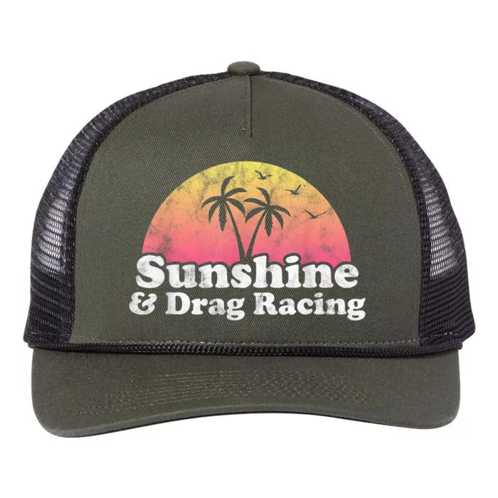 Drag Racing Sunshine And Drag Racing Retro Rope Trucker Hat Cap