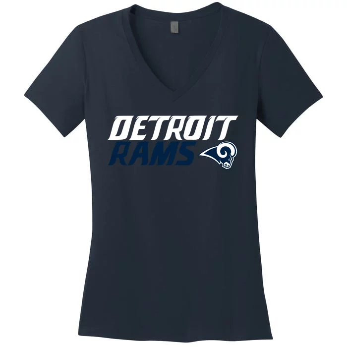 Detroit Rams Superbowl 2022 Women's V-Neck T-Shirt